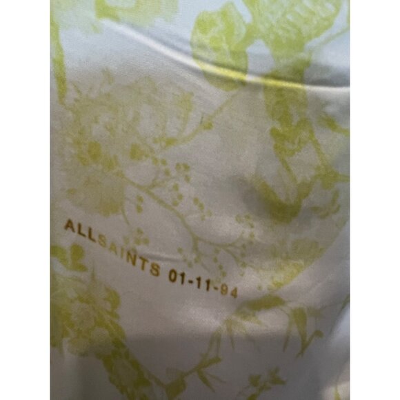 NWOT ALLSAINTS Demi Marama yellow mini Dress SIZE 4 - Picture 6 of 9
